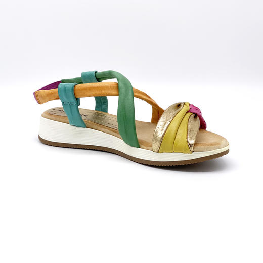 限时特价—西班牙原产时尚超舒适女士皮凉鞋 N601复古风格花色（超轻款） 商品图1