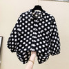 雀说波点纯棉衬衫女五分袖新款宽松休闲翻领上衣小衫AL25003 商品缩略图3