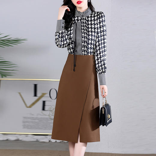 HR WS2612-29气质时尚简约大方OL风格两件套裙 商品图0