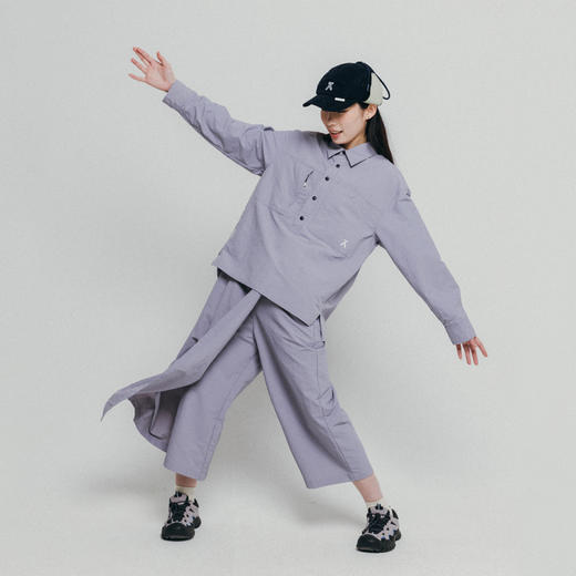 【出游季特惠】ACMEITEM爱棵米 户外防泼水纯色中腰宽松长款休闲长裙 女款GAF2020871E 商品图1