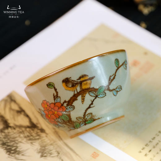 问鼎汝瓷鼎峰柴窑巍澜杯（ 双鸟）（缺货） 商品图0