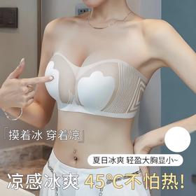  买一送一【摸着冰！穿着凉】内衣女夏天超薄款无肩带文胸大胸显小防滑聚拢大码冰丝兔耳朵裹，一穿就爱买TA!小清凉冰丝 文胸，轻薄显瘦，更清凉透气。ry