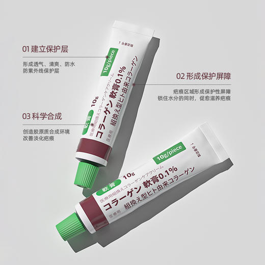 仟奈巴克祛疤膏胶原蛋白护理膏疤痘印修护黑印沉着去非祛疤膏增生凸起损伤修护 商品图2