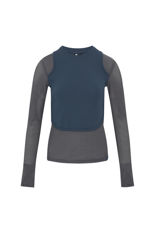 oneup假两件弹力长袖T恤 商品图6