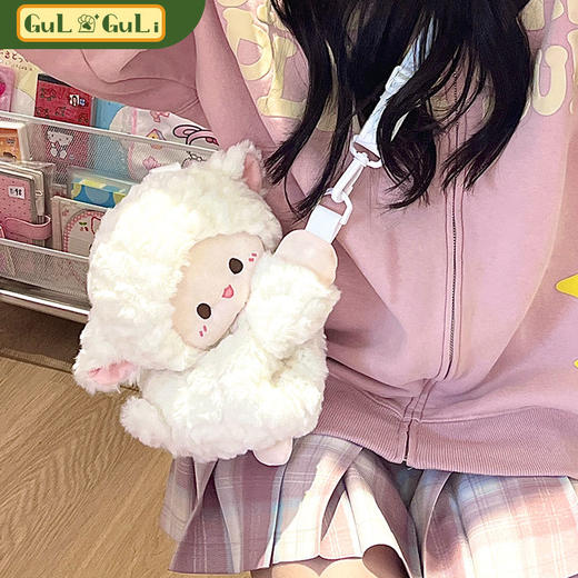【古力古力】企鹅趴趴包小羊双肩包可爱书包女包包女斜挎百搭ins 商品图3