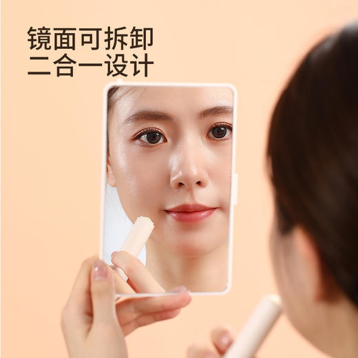 FaSoLa可折叠化妆镜收纳盒一体学生宿舍小型台式化妆品桌面梳妆镜 商品图3