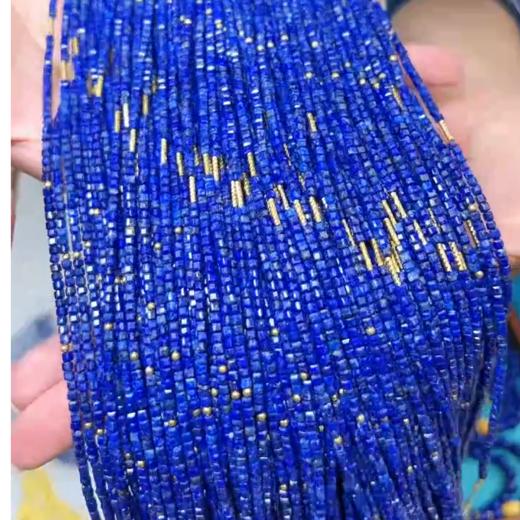 玉美人菲菲HZ#S925青金石小方糖锁骨链约2+mm-多样性发一 商品图0