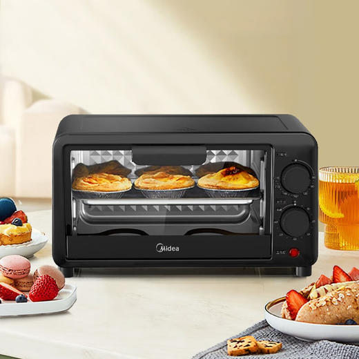 美的家用10升机械式电烤箱  60-230度调温双金属烤管 极简操作 均匀烘烤 商品图0