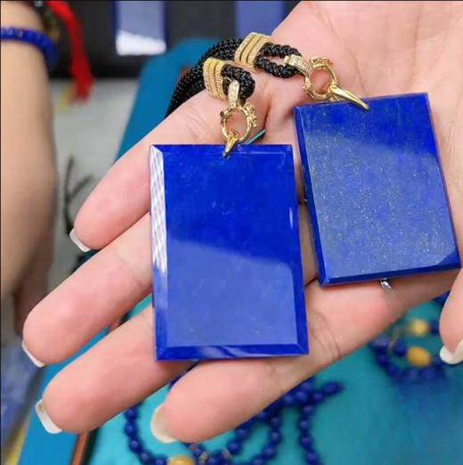 玉美人菲菲HZ/S925青金石无事牌吊坠/多样性发一 商品图0