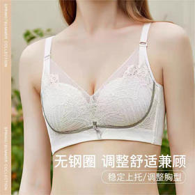 繁星似沫 文胸 门店同款性感睫毛蕾丝小胸聚拢防下垂收副乳无钢圈内衣女文胸