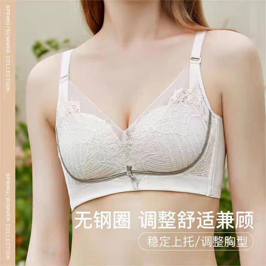 繁星似沫 文胸 门店同款性感睫毛蕾丝小胸聚拢防下垂收副乳无钢圈内衣女文胸 商品图0