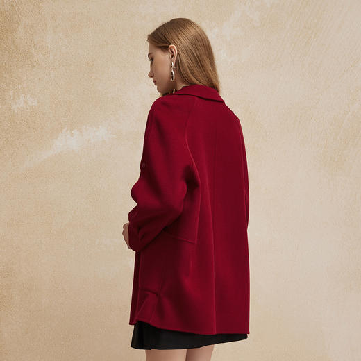PH90224新款双面呢一手长廓形简约显瘦时尚通勤休闲大衣 商品图1