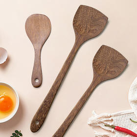 喇叭花炒菜铲子木锅铲家用木铲子不粘锅木质木勺鸡翅木饭勺汤勺
