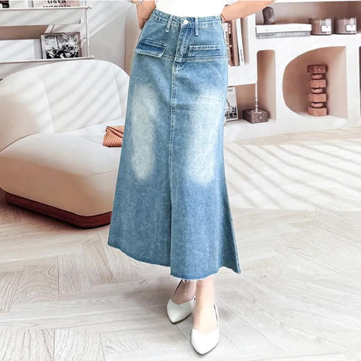 馥迦优雅迷人鱼尾牛仔半裙 商品图5