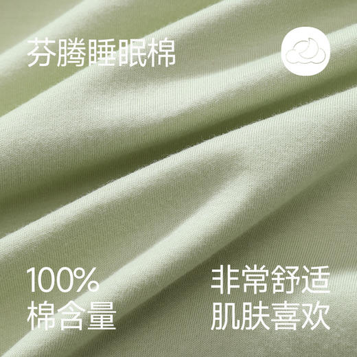 芬腾女睡裙夏季纯棉短袖睡衣裙少女韩版卡通休闲全棉家居服中短裙 商品图1