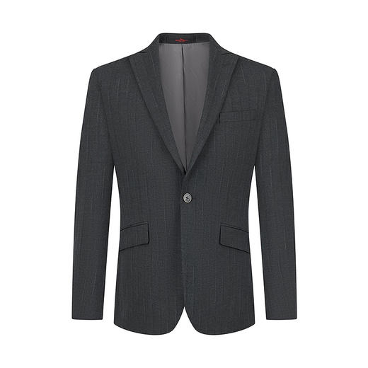 【婚礼季/犀牛褶】柒牌西服套装含马甲男2025秋季新款条纹戗驳领正装礼服	127C70270 商品图4