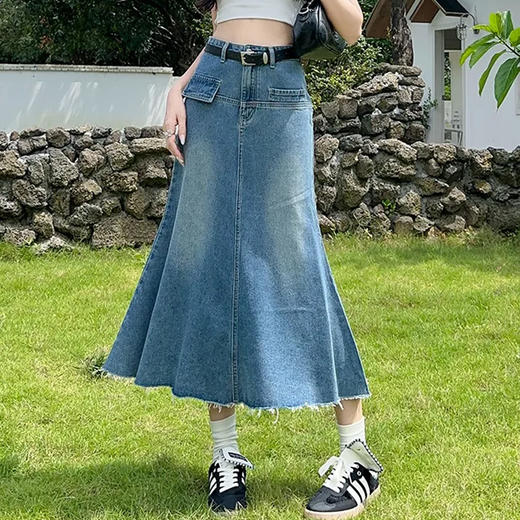 馥迦优雅迷人鱼尾牛仔半裙 商品图1