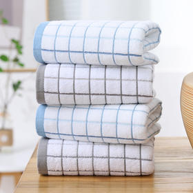 【格纹毛巾】全棉细格纹毛巾格子面巾纯棉学生洗脸巾吸水家用特价