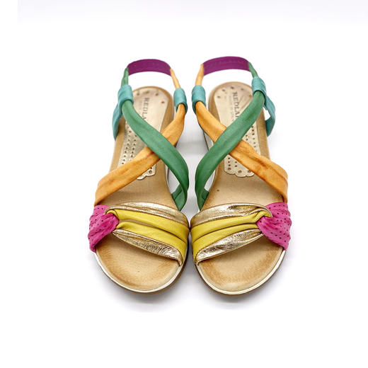 限时特价—西班牙原产时尚超舒适女士皮凉鞋 N601复古风格花色（超轻款） 商品图5