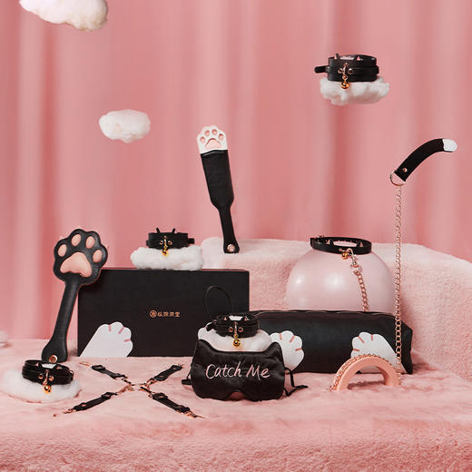 纵锦浪里sm猫猫束缚套装手铐脚铐口球调教 商品图5