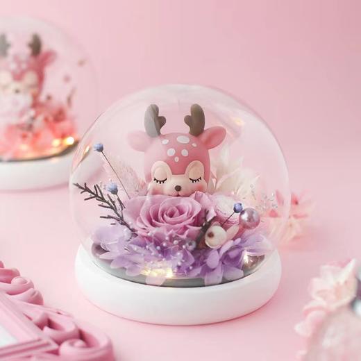 可爱小鹿玻璃罩永生花 商品图3