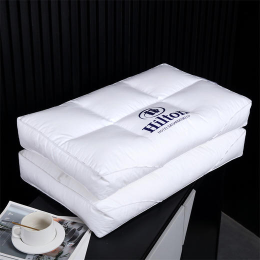 五星级酒店全棉护颈椎枕头柔软枕芯不变形可水洗枕头希尔顿酒店枕 商品图0