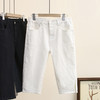雀说 200斤胖MM夏季新款显瘦弹力开叉七分牛仔裤中裤加大码女装潮4ZF-2128 商品缩略图6