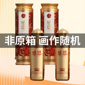 【非原箱】【画作随机】五粮液 股份出品 感恩 浓香型 52度 500ml  双支装