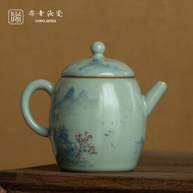 问鼎鼎青青花掇珠壶（山翁垂钓）