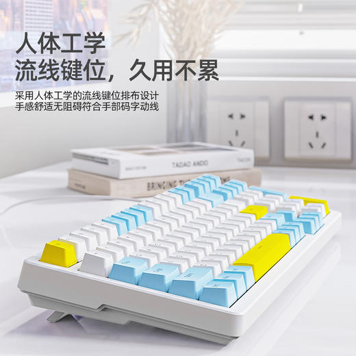 【热拔插机械键盘】自由狼K3MAX机械键盘客制化电竞gasket结构有线热插拔游戏98键，两档调节，坚固支架，稳定键盘机身。ry 商品图2