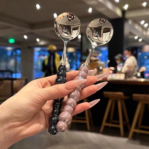 「9.9到手4支！抖音同款」不锈钢刀叉勺餐具 轻奢陶瓷手柄酒店西餐厅牛排刀叉甜品勺餐饮用具 商品图1