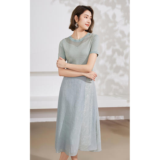 乔万尼假两件连衣裙新款简约气质高级感EM2E825 商品图2