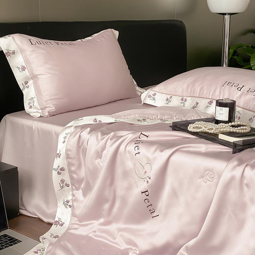 自然醒60支秘密花园奥地利天丝数码印花夏被四件套可水洗空调被冰丝滑夏被夏天被芯薄被子TD 商品图0