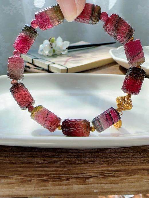 30.6g 雕刻碧玺手链 商品图6