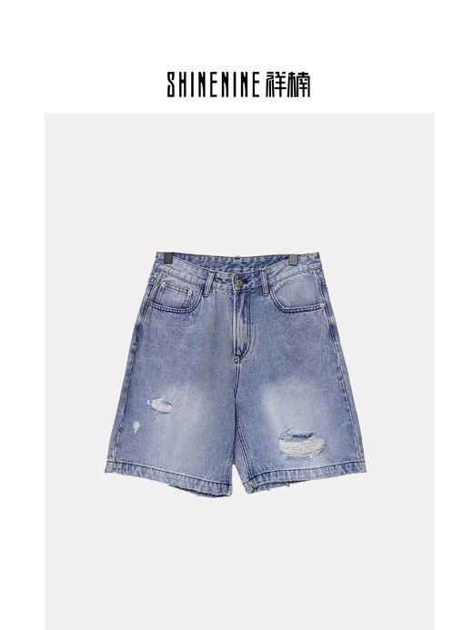 421533227破洞牛仔短裤 商品图0