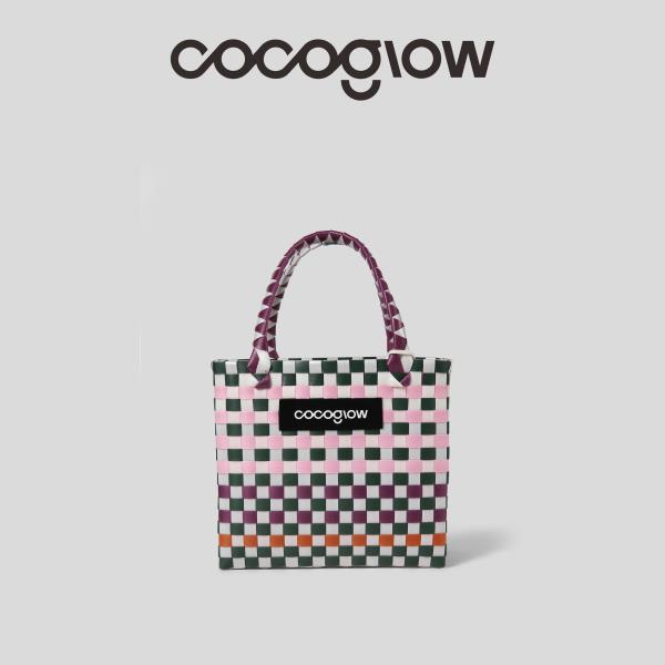 cocoglow·浆果花园女士手提包手工工艺编织菜篮子新品中号