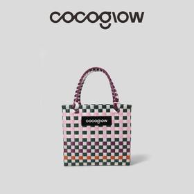 cocoglow·浆果花园女士手提包手工工艺编织菜篮子新品中号