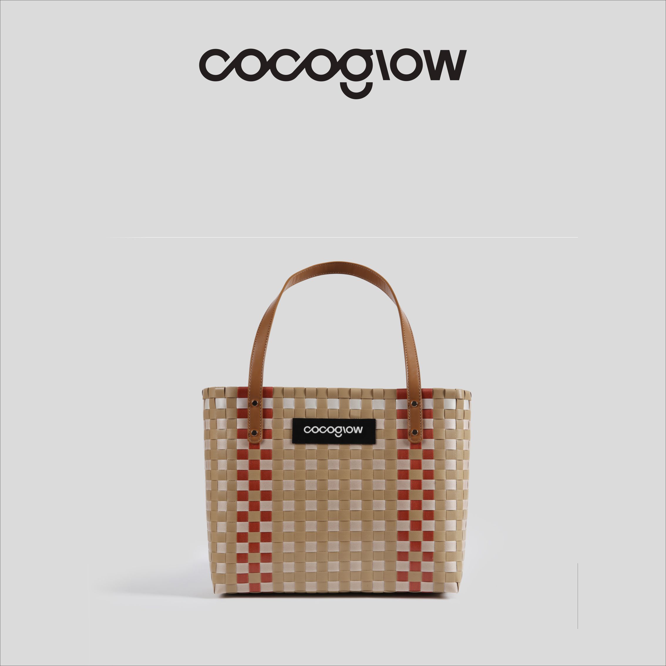 cocoglow·枫糖横款/竖款女士托特包休闲编织