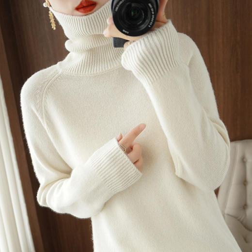 秋冬高领打底衫女款羊毛针织衫高级柔软时尚百搭SZ2724 商品图3