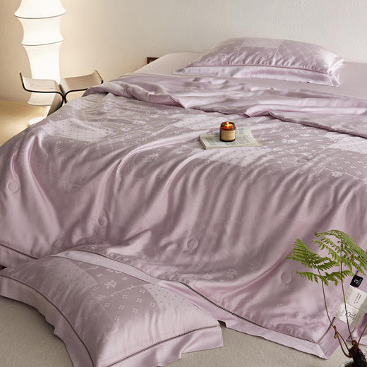 自然醒60支春涧奥地利天丝提花镂空夏被A类母婴大豆莱赛尔空调被四件套简约可机洗丝滑TD 商品图6