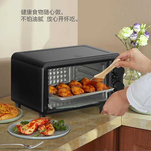 美的家用10升机械式电烤箱  60-230度调温双金属烤管 极简操作 均匀烘烤 商品图2