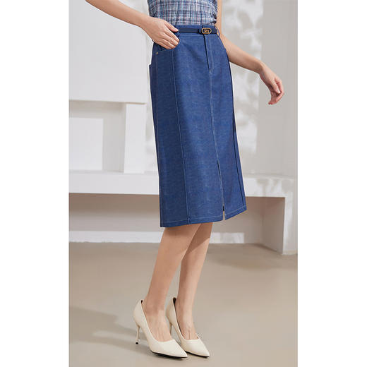 乔万尼牛仔裙新款a字裙休闲减龄EM2D870 商品图2