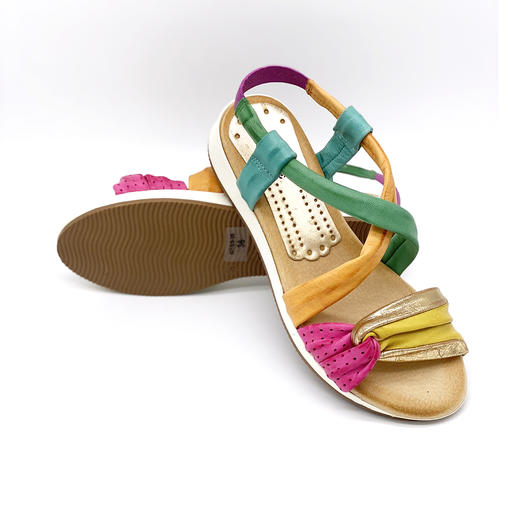 限时特价—西班牙原产时尚超舒适女士皮凉鞋 N601复古风格花色（超轻款） 商品图4