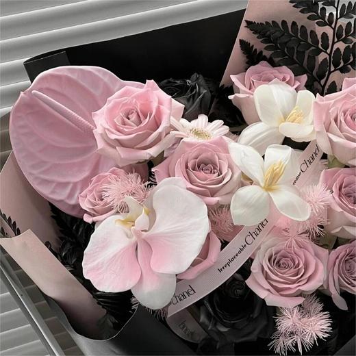 怦然心动--喷色曼塔郁金香混搭花束粉色系花束 商品图1