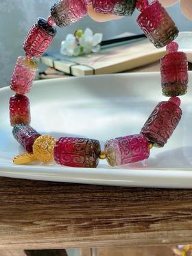 30.6g 雕刻碧玺手链