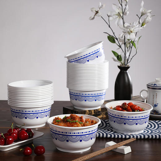 美丽雅一次性青花碗700ml*20只 商品图6