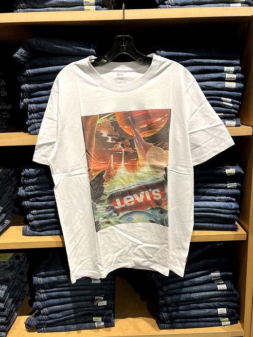 Levi’s/李维斯 男士棉质日常休闲宽松圆领印花短袖T恤 商品图1