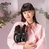Safiya/索菲娅法式复古T字带玫瑰扣深口粗跟玛丽珍小皮鞋 SFD1112050/SF43112050 商品缩略图3