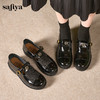 Safiya/索菲娅法式复古T字带玫瑰扣深口粗跟玛丽珍小皮鞋 SFD1112050/SF43112050 商品缩略图6