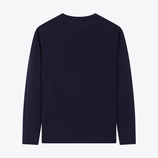 柒牌男士圆领毛衣2024秋冬新款商务休闲中青年舒适保暖提花羊毛衫	127Y70050 商品图1